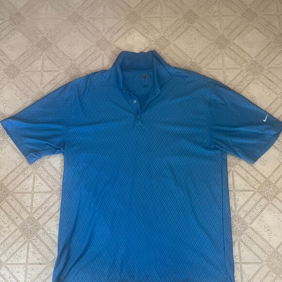 Lot of 2 Nike Golf Polo Shirts Size L and XL Blue and Pink - Picture 3 of 11